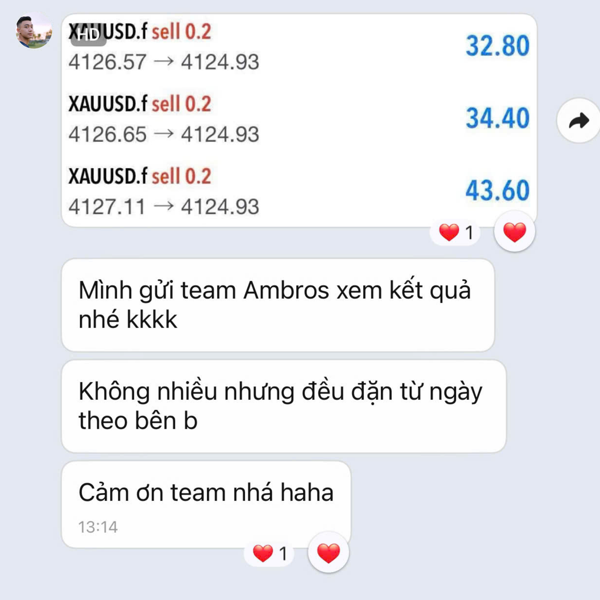 Huy Dũng theo dõi và cũng nhận được kết quả khả quan